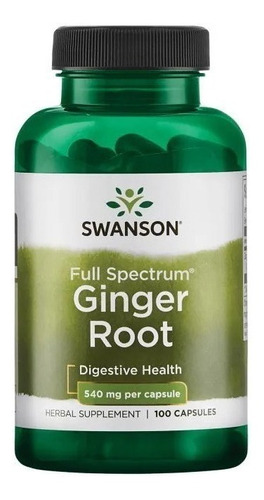 Swanson I Full Spectrum Ginger Root I 540mg I 100capsulas 