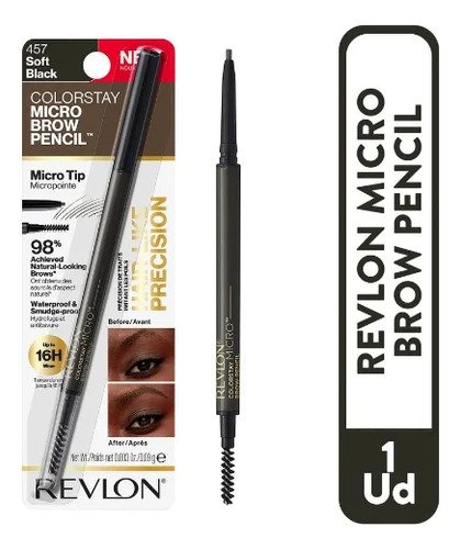 Revlon Colorstay Micro Eyebrow Pencil Micro Tip Soft Black