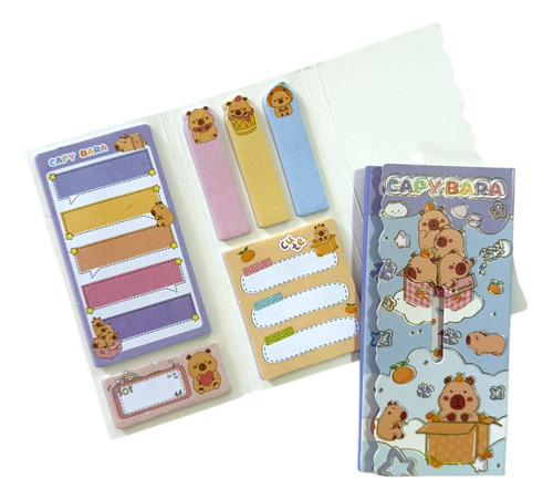 Pack 4 Set Block Notas Adhesivas Capibara Capybara *4