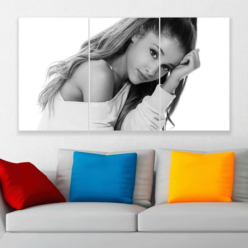 Cuadro Triptico Ariana Grande Personalizado Canvas Art