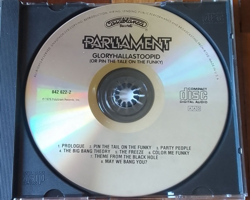 Parliament - Gloryhallastoopid (or Pin The...) / U.s.a. / Cd Estándar (Usado)