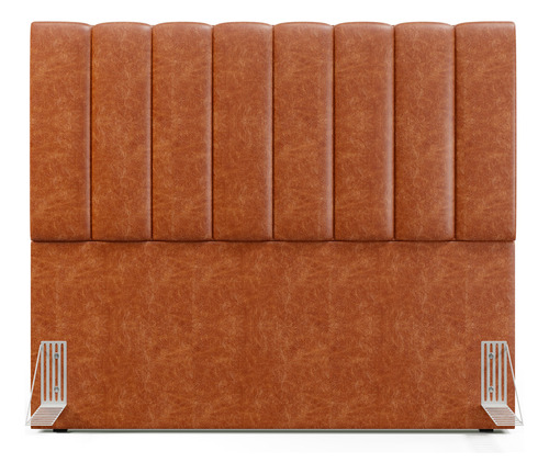 Kit Cabeceira Box 140 Cm Calçadeira Dália Couríssimo Camel