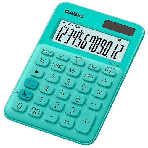 Calculadora Casio Ms-20uc-gn-s-ec 12 Digitos 1pz