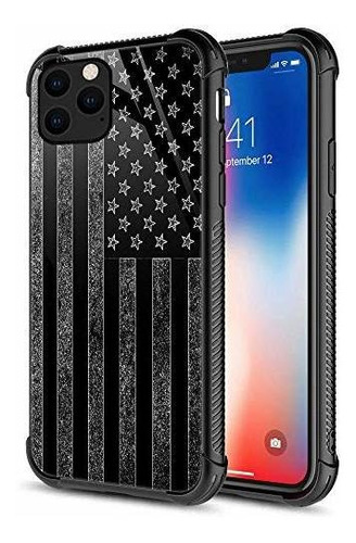 iPhone 11 Caso, Blanco Y Negro Bandera Americana 1xdx8