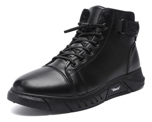 Botas De Piel Para Hombre Zapatos De Herramientas Caña Alta