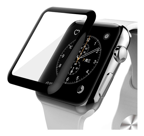 Vidrio Templado Con Marco Para Apple Watch 38 42 Mm 360 3d