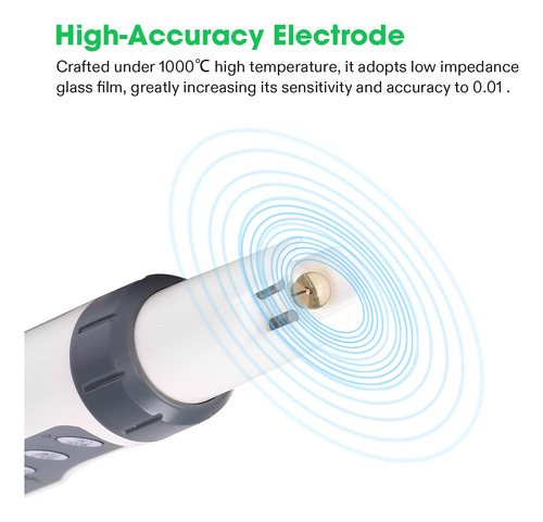 Medidor De Ph 3 En 1 Con Precisión De 0.1 Ph
