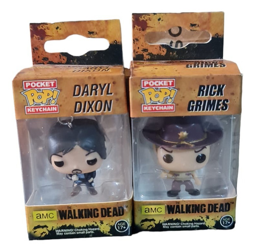 Llavero The Walking Dead Funko Pop Rick Daryl Michonne