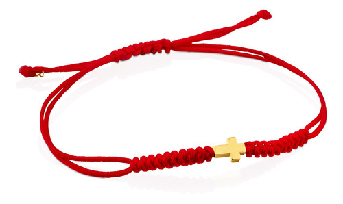 Pulsera Tous Sweet Dolls Xxs Cruz De Cordón Rojo Y Oro