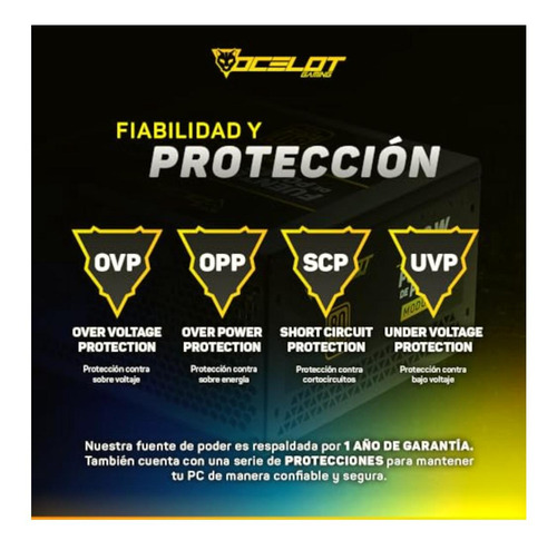 Ocelot Gaming Fuente De Poder Ops650. Formato Atx, 650 Watts