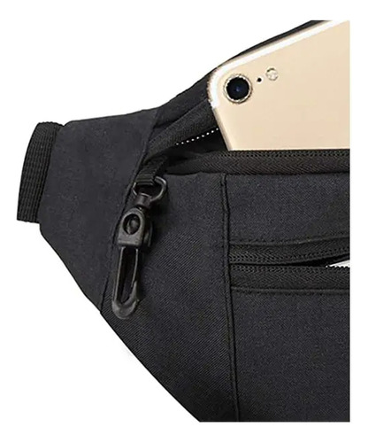 Riñonera Deportiva Para Correr De Moda Casual, Bolsa De Viaj Negro