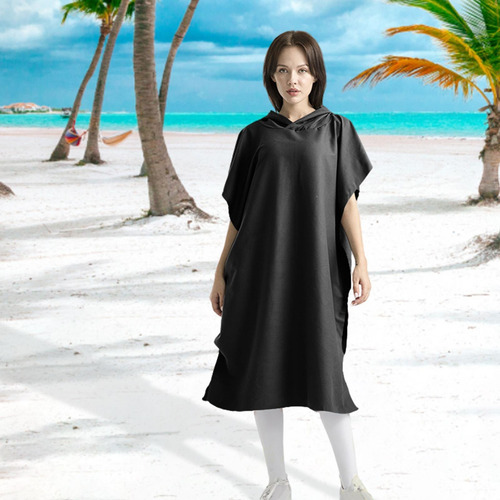 W Surf Poncho Beach Microfibra De Neopreno Con Capucha