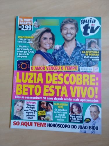 Revista Guia Tv 582 Novela Giovanna Antonelli Poliana 485y