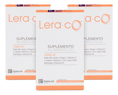 Lera Co Suplemento Ácido Lipólico Omega3 Vit E 3pack-90caps