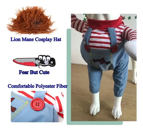 . Disfraz De Chucky Para Perro Grande Talla L