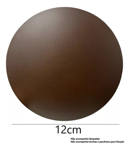 Luminária Redonda Moon Eclipse 12cm P/ Led G9 Marrom Corten