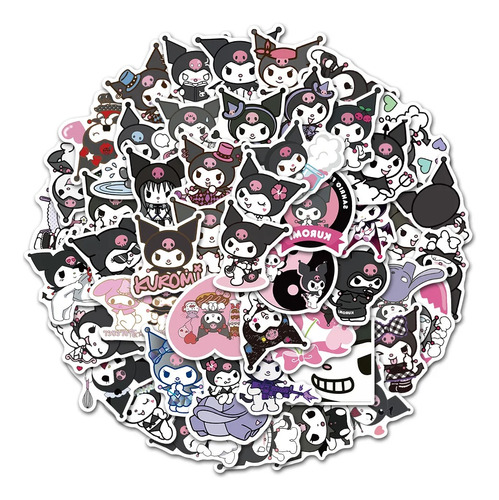 Set De 50 Stickers My Melody Kuromi 5-7cm Regalo Kawaii Niña