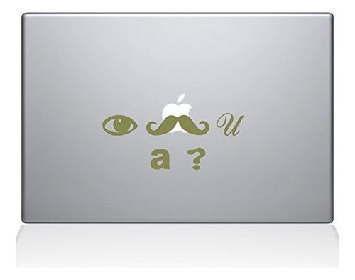 The Decal Guru 0159-mac-13p-g I Mustache You A Question 