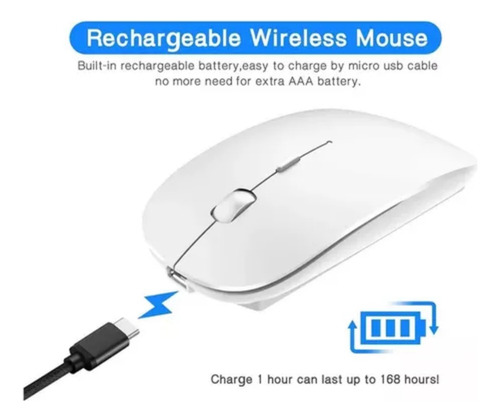 Ratón Inalámbrico Con Conexión Bluetooth Y Usb, Universal