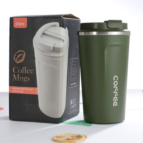 Vaso Térmico Mug 380ml Con Tapa Coffee