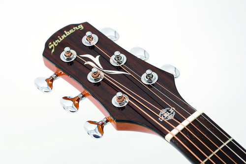 Guitarra eléctrica Strinberg Dublin De50sc N de acero con accesorios de color natural, guía para la mano derecha