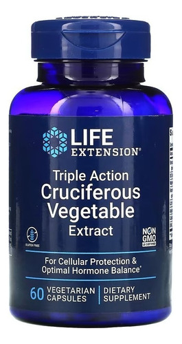 Life Extension - Triple Action Cruciferous Extract - Con Dim, I3c, Apigenin 60 Días Sin Sabor