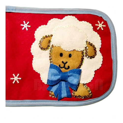 Bj Design Juego De Baño Navidad Fieltro (niña Y Borregos)
