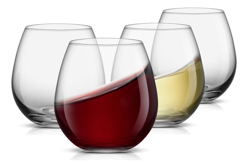 Joyjolt Spirits Stemless Copas De Vino 15 Onzas Juego De 4 E