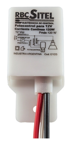 Fotocelula 12 Volts 10 Amper Para Instalaciones Corriente C.