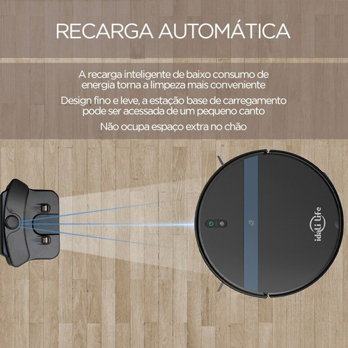 Robô aspirador Idali Life DF-ILRO066 preto