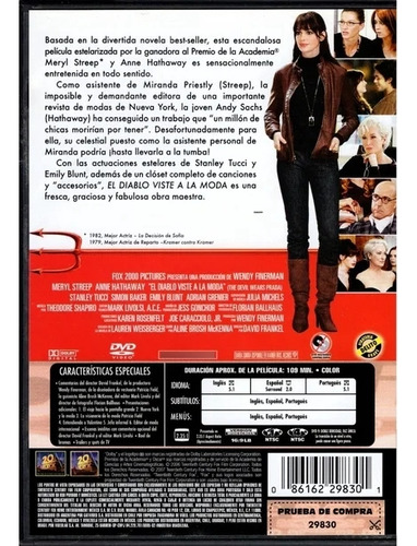El Diablo Viste A La Moda Dvd Original Meryl Streep