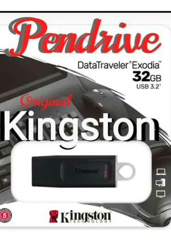 Pendrive 32gb Kingston Usb 3.2 Exodia Data Travel 