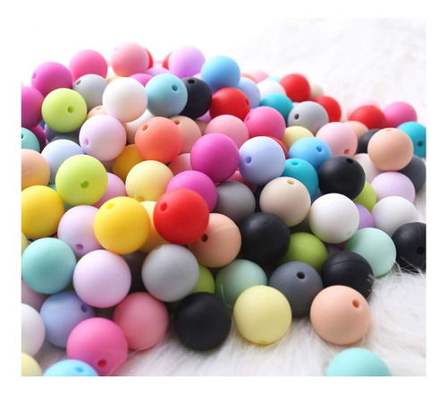 Cuentas Sueltas De Silicona 12 Mm 50pc Beads De Bricolaje De
