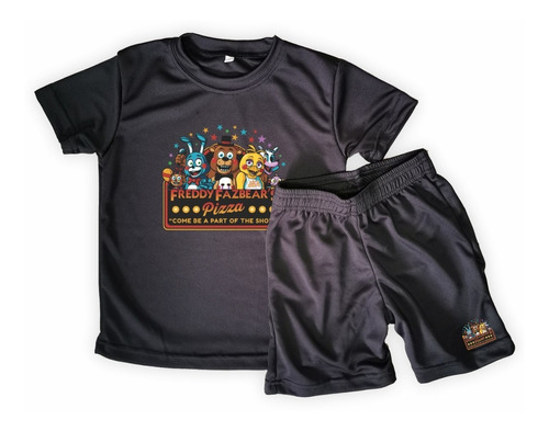 Conjunto Dryfit Niños Five Nights At Freddy Remera + Short 