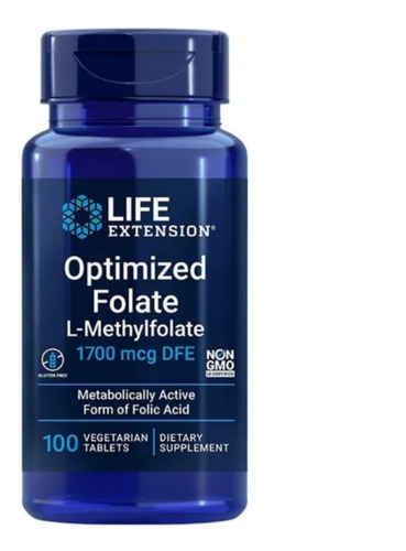 Folato Optimizado 1700 Mcg Life Extension.!