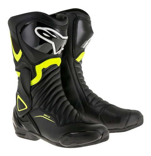 Botas Para Moto Alpinestars Racing Smx-6 V2 Negro/ Amarillo