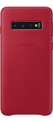 Case Samsung Leather Cover Para Galaxy S10 Normal Rojo