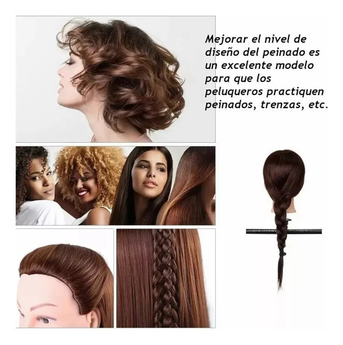 Cabeça De Manequim De Treinamento De Cabeleireiro 24 Inv1
