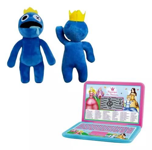 Kit Laptop Infantil Educativo + Pelúcia Blue Babão Roblox