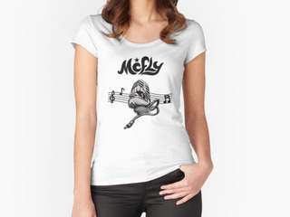 Polera Mujer Sublimada Silueta Notas Musicales Lpn259 Polera Mujer Sublimada Silueta Notas Musicales Lpn259