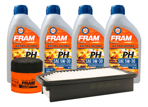 2 Filtros Y Aceite Mineral 5w30 Rio L4 1.6l 12 - 17 Fram