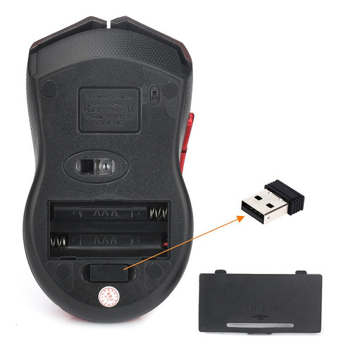 Hxsj Ergonomic Optical Escritório 2.4g Sem Fio Gaming Mouse