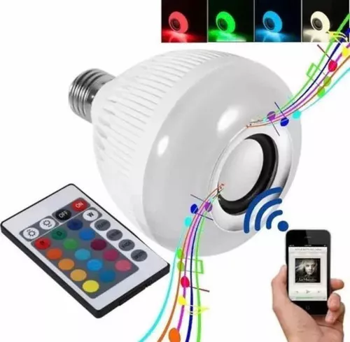 Foco LED Con Parlante Bluetooth 16 Colores