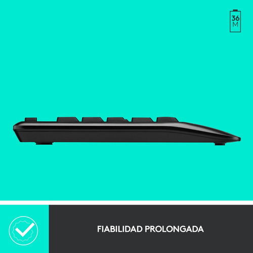 Imagen 10 de 12 de Kit de teclado y mouse inalámbrico Logitech MK345 Español Latinoamérica de color negro