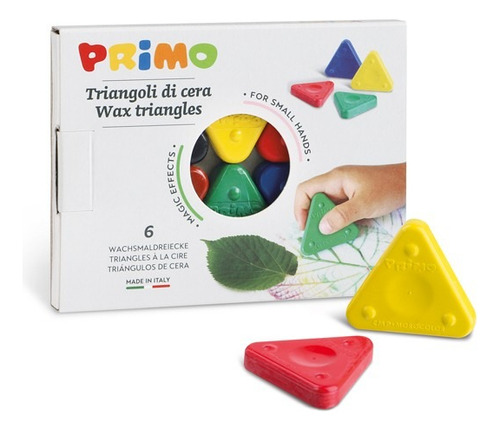 Crayones Triangulares De Cera X6 Primo Color Multicolor