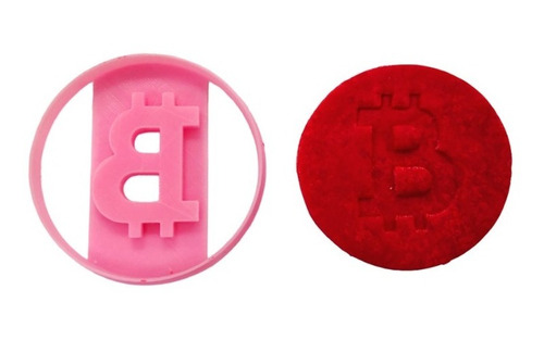 Cortante Plastico 3d Crypto Monedas Cookies Reposteria