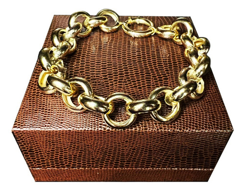 Pulseira Elo Português 30 Gramas 14mm Ouro 18k Comprimento 21 Cm Diâmetro 0 Mm