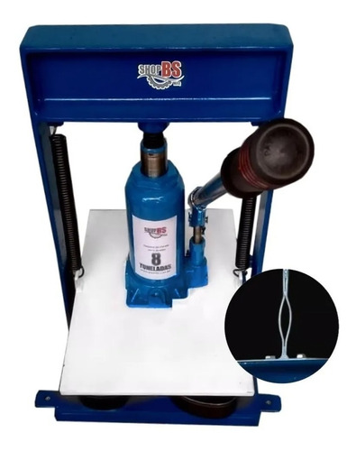 Imagem 2 de 6 de Máquina Fabricar Chinelo Corte Duplo - 8 Ton + Kit 22 Facas