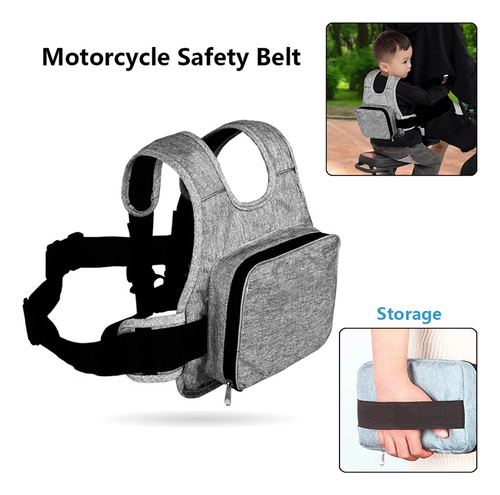 Cinturón De Seguridad Infantil Para Arnés De Moto/bicicleta.