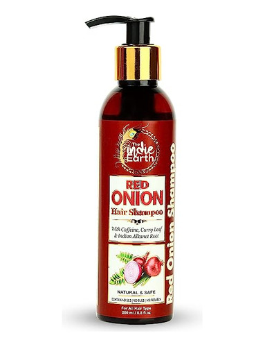 The Indie Earth Red Onion Shampoo With Caffeine Curry Leaf A